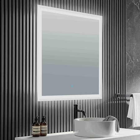 Anzzi Volta 36 in. x 36 in. Frameless LED Bathroom Mirror BA-LMDFX004AL